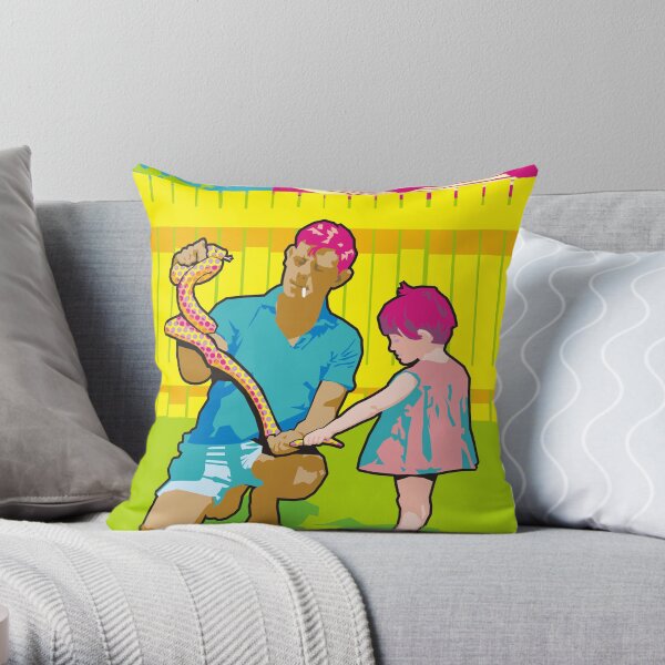 polkadot snake Throw Pillow
