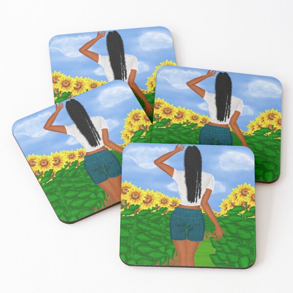 Item preview, A girl walking in a sunflower field designed and sold by Illustrations by Cindi.