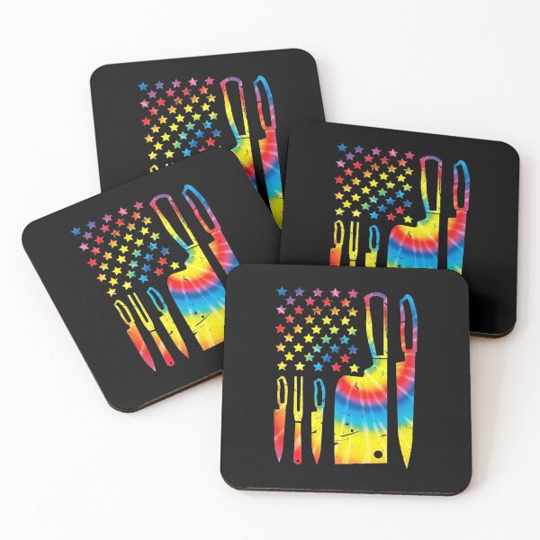 Item preview, Chef Knife Set  Tie Dye American Flag Kitchen Gift designed and sold by ArixMoore.