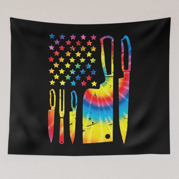 Item preview, Chef Knife Set  Tie Dye American Flag Kitchen Gift designed and sold by ArixMoore.