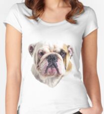 Camiseta entallada de cuello redondo Cabeza de Bulldog Inglés