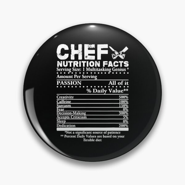 Item preview, Chef Nutrition Facts Cool Chef Gift For Chefs designed and sold by ArixMoore.