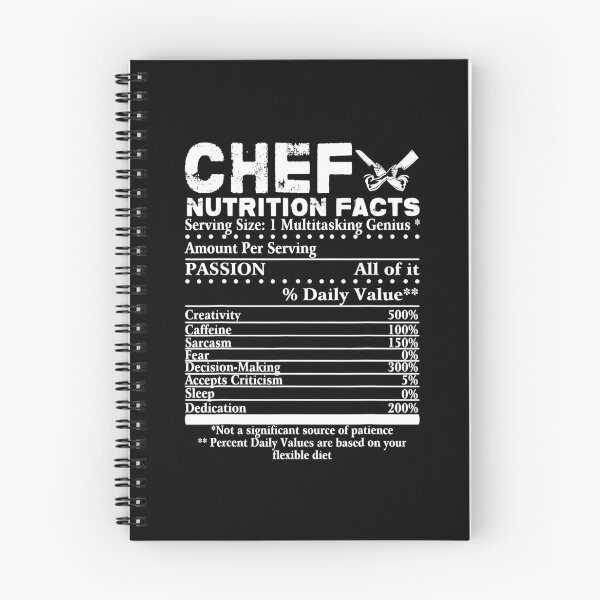 Item preview, Chef Nutrition Facts Cool Chef Gift For Chefs designed and sold by ArixMoore.