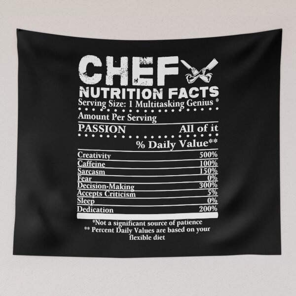 Item preview, Chef Nutrition Facts Cool Chef Gift For Chefs designed and sold by ArixMoore.