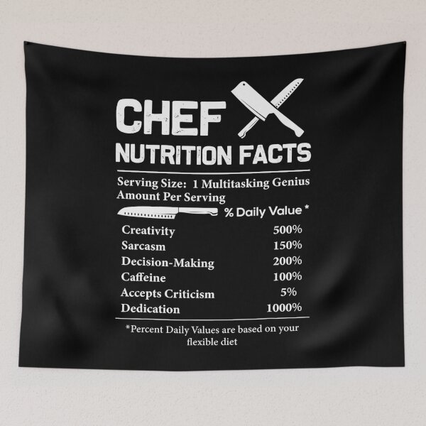 Item preview, Chef Nutrition Facts Funny Gift For Chefs Cooking designed and sold by ArixMoore.