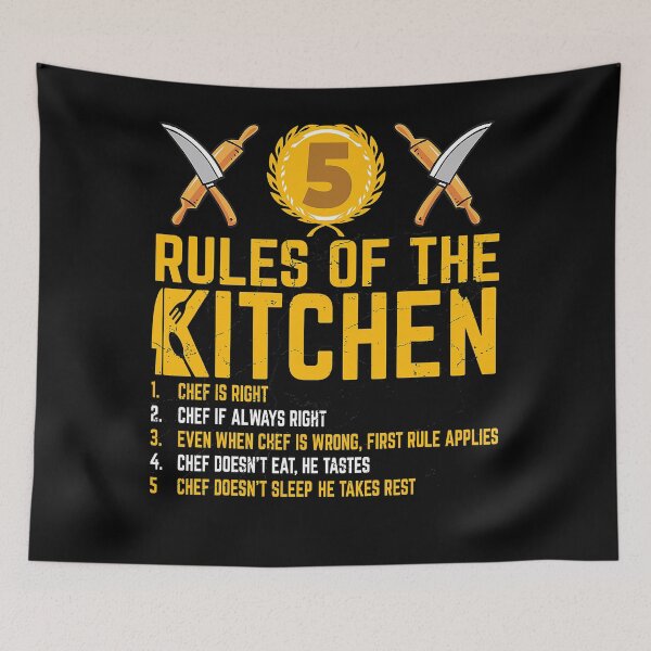 Item preview, Chefs 5 Rules of The Kitchen Funny Chef Rules Gift designed and sold by ArixMoore.