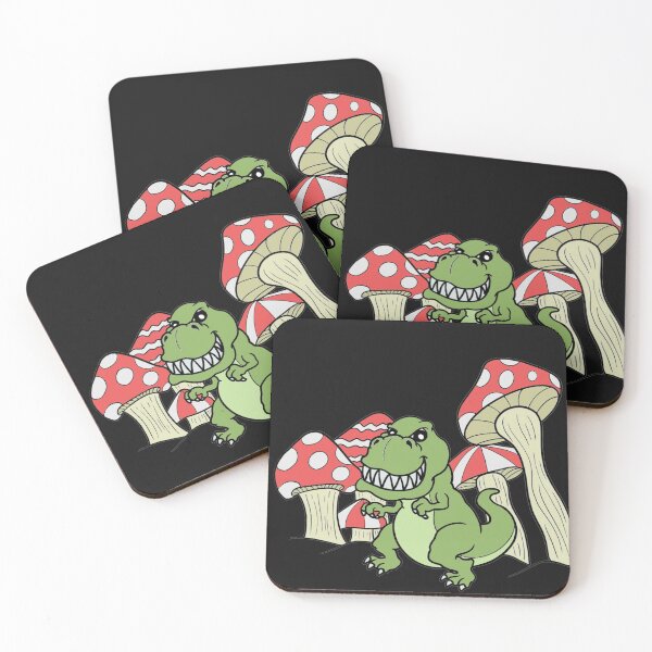 Item preview, Tyrannosaurus Rex In Wonderland - Dinosaur Fantasy Mushrooms Trex designed and sold by iHeartDinosaurs.