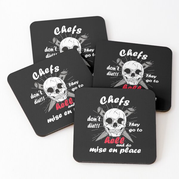 Item preview, Chefs don´t die! Skull with Knife and funny funny quotes. designed and sold by ArixMoore.