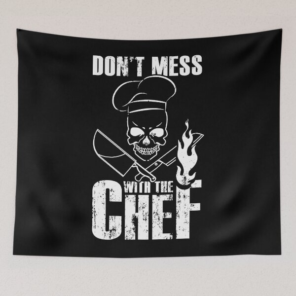 Item preview, Don't Mess With the Chef Funny Skull Culinary Cooking Gifts designed and sold by ArixMoore.