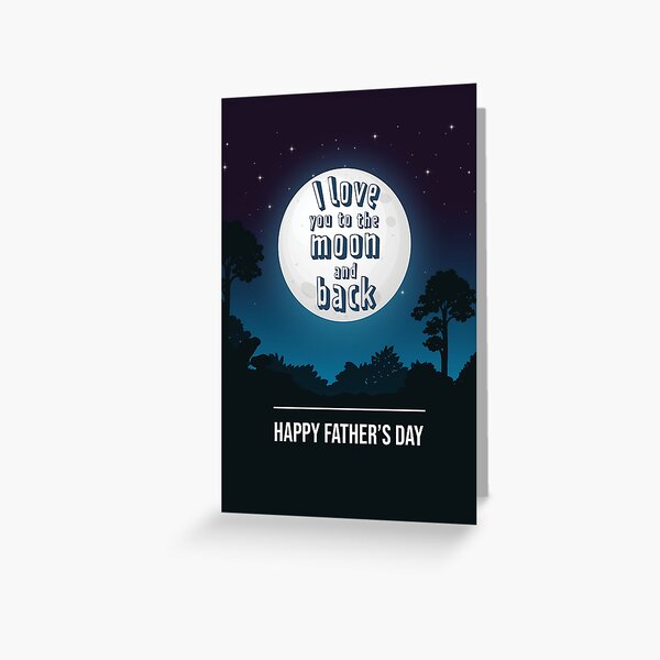 Item preview, Happy Father's Day dad, I love you to the moon and back! designed and sold by Tania Steyn.