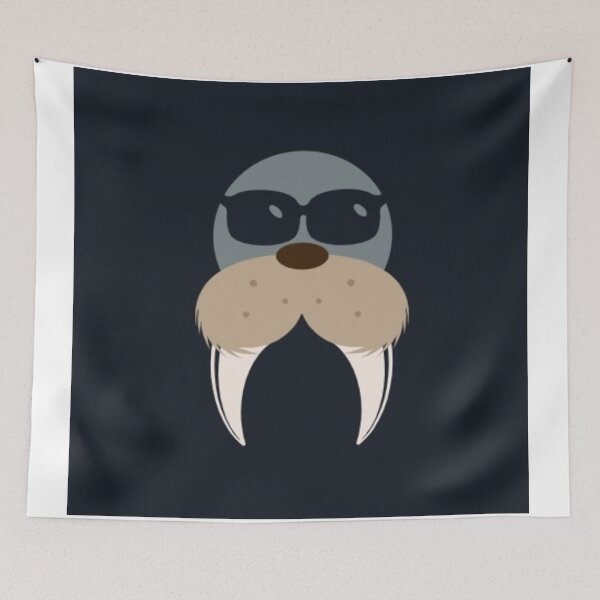 Item preview, Morsa, walrus, fangs, teeth, big, glasses, head, hunter, carnivore, fish, wild, open, ocean, sea designed and sold by t-short1.