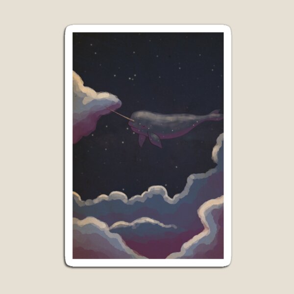 Starwhale above the clouds Magnet