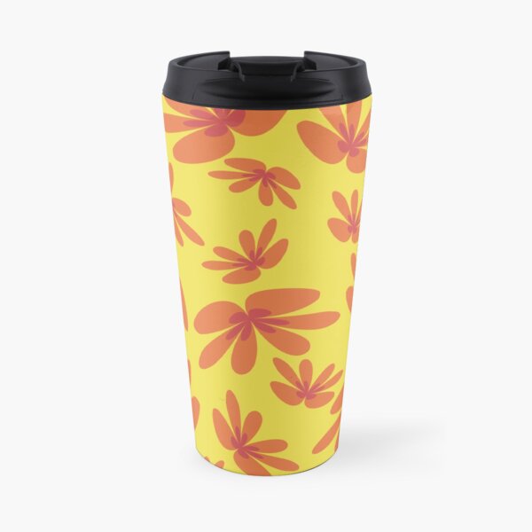 Copy of Energetic yellow for geometric flowers Travel Mug