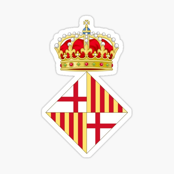 "Coat of Arms of Barcelona " Sticker for Sale by abbeyz71 | Redbubble