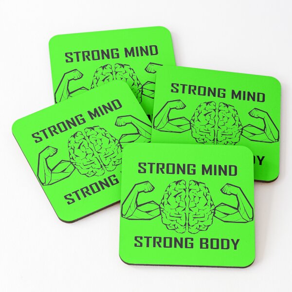 Item preview, Strong Mind Strong Body green fluo Black designed and sold by SnowCristal2021.