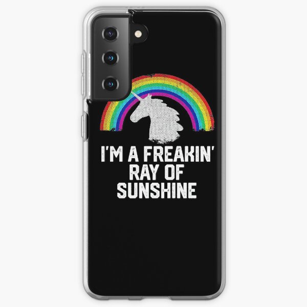 I'm A Freaking Ray Of Sunshine Funny Rainbow Unicorn Gift Samsung Galaxy Soft Case