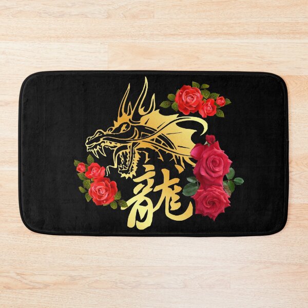 Item preview, Golden dragon with red and pink roses. designed and sold by angelisart.