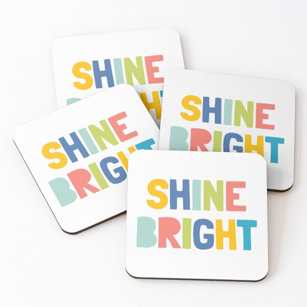 Item preview, Shine Bright, Motivational Kids Room Wall Decor, Inspirational Quote designed and sold by aenaonartwork.