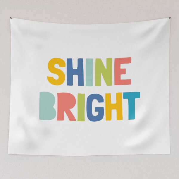Item preview, Shine Bright, Motivational Kids Room Wall Decor, Inspirational Quote designed and sold by aenaonartwork.