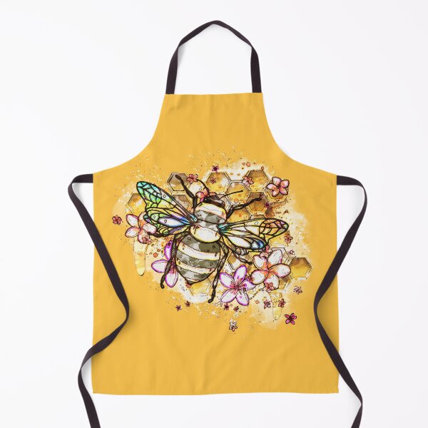 Item preview, Save the bees, flowers and honey watercolor style designed and sold by Collagedream.