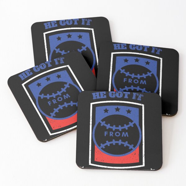 Item preview, Copy of HE GOT FROM HIS MOM baseball new design  designed and sold by BeenTees.
