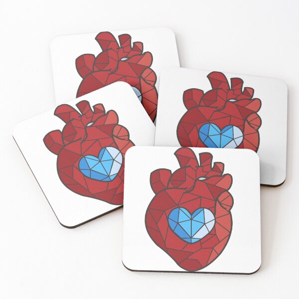 Item preview, Polygon Heart blue and red designed and sold by Schuva.