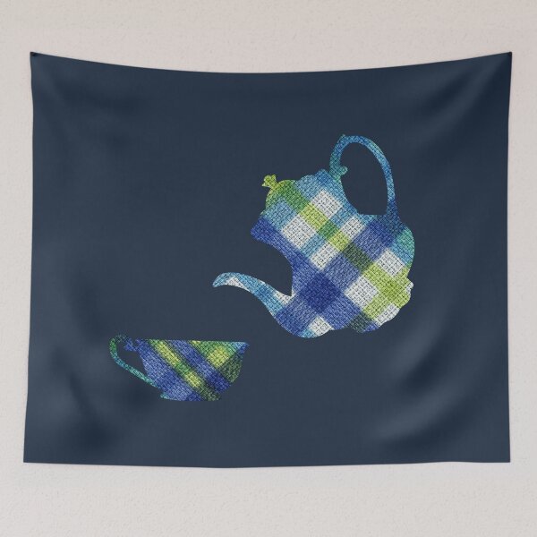 Item preview, Tea in Blue Yellow Plaid designed and sold by NineVi.