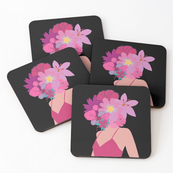 Item preview, Flower Head Girl in Pink designed and sold by CreativeBel.