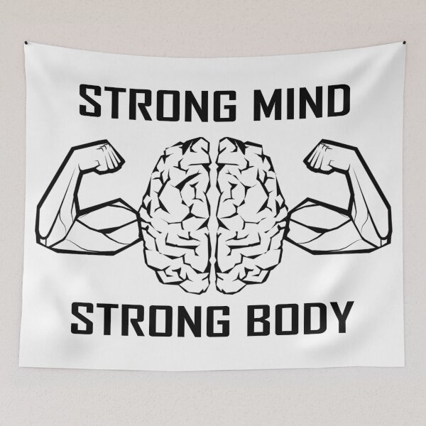 Item preview, Copie de Copie de Strong Mind Strong Body white  Black designed and sold by SnowCristal2021.