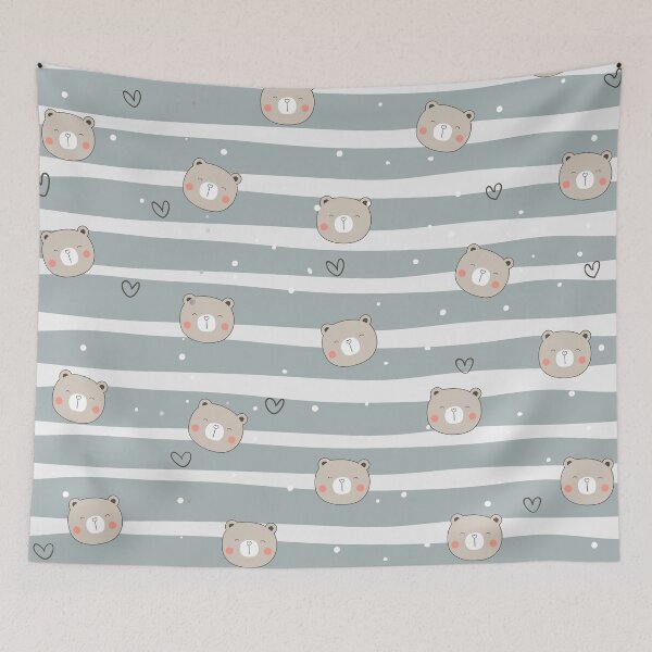Item preview, Cute bear background for a nursery or kid designed and sold by Tania Steyn.