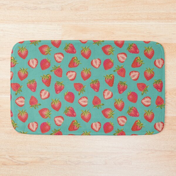 Item preview, English Strawberries: Dark Mint designed and sold by ZoeChapman.