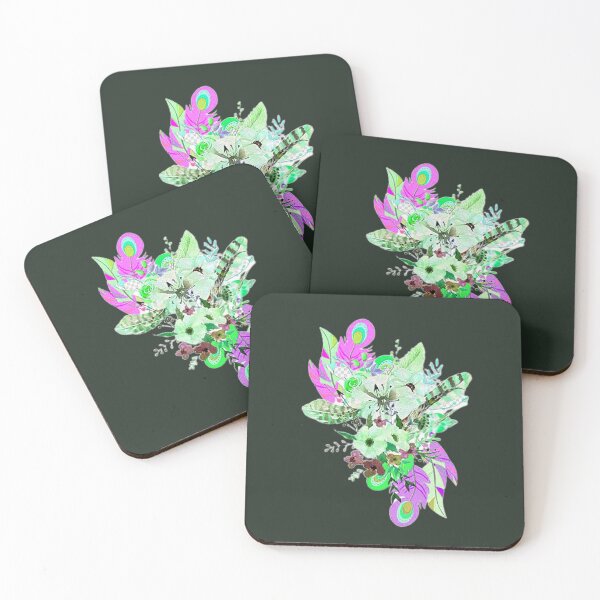 Item preview, Boho Feathers and Flowers design,  nr 5, Arty abstract art  Design  Inspired by Nature designed and sold by Adri Barnard.