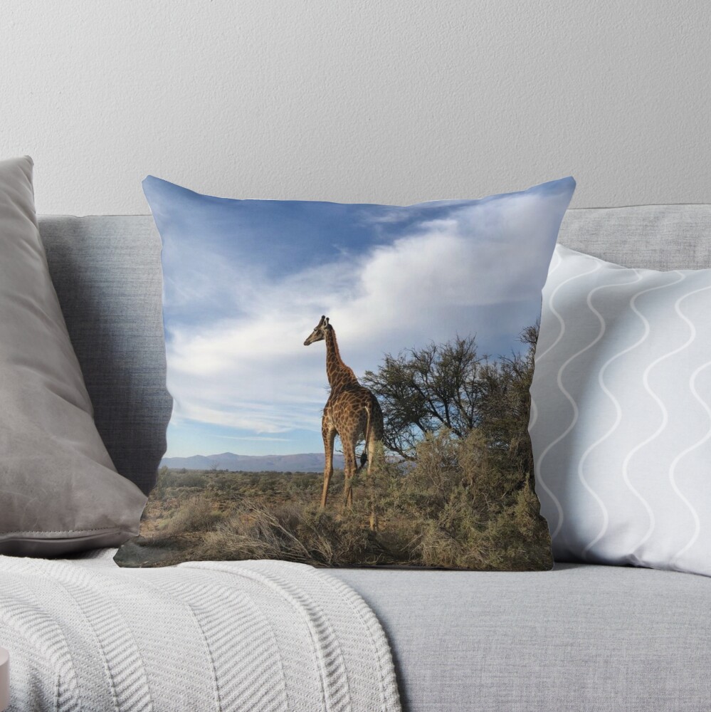 giraffe print throw pillows