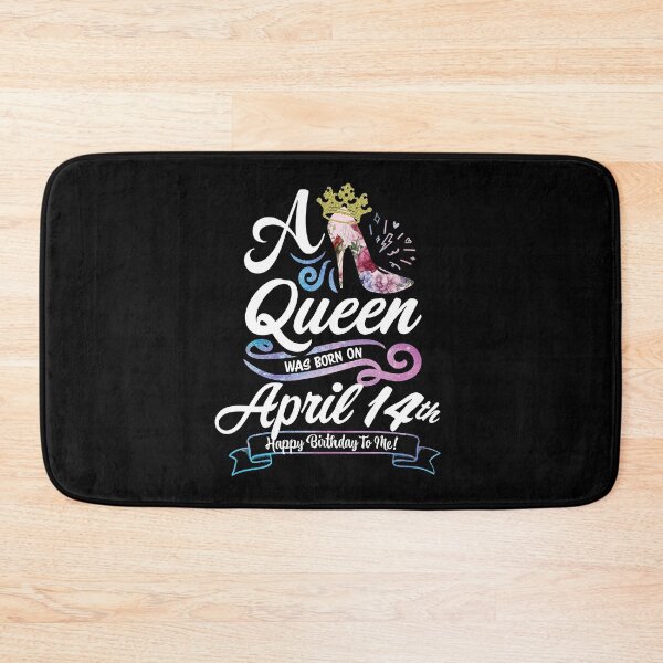 Item preview, A Queen Was Born On April 14th - April Birthday, Gift for Her, Gift for Mom, Daughter Gift, Best Friend Gift, Sister Gift, Personalized date designed and sold by ApparelEveryday.