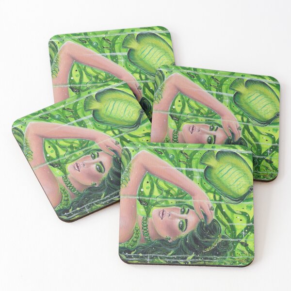Item preview, Emerald mermaid art by Renee L. Lavoie designed and sold by Renee Lavoie.