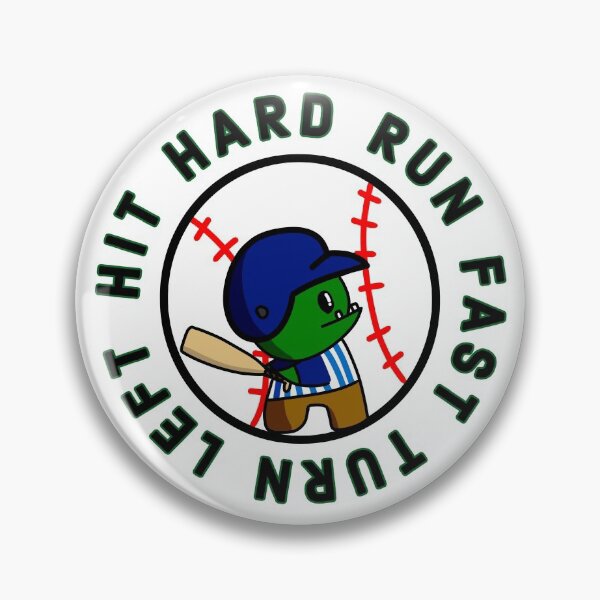 Item preview, Hit Hard, Run Fast, Turn Left Goblin Baseball designed and sold by Niiyoon's Designs.