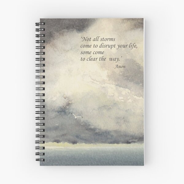 Item preview, 'Not all storms come to disrupt your life...' quote source unknown (portrait) designed and sold by LisaLeQuelenec.
