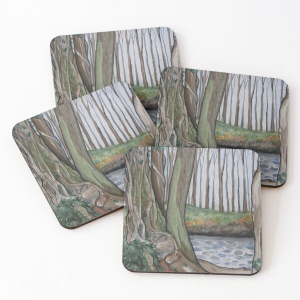 Item preview, Trees by a stream. Watercolour on 40 x 30cm watercolour paper designed and sold by crowleyronan123.
