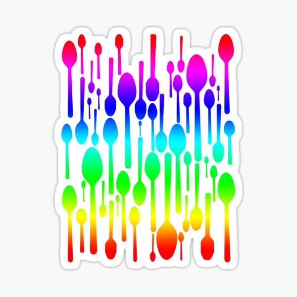 Item preview, Rainbow Spoons All Over designed and sold by Nisa Katz.