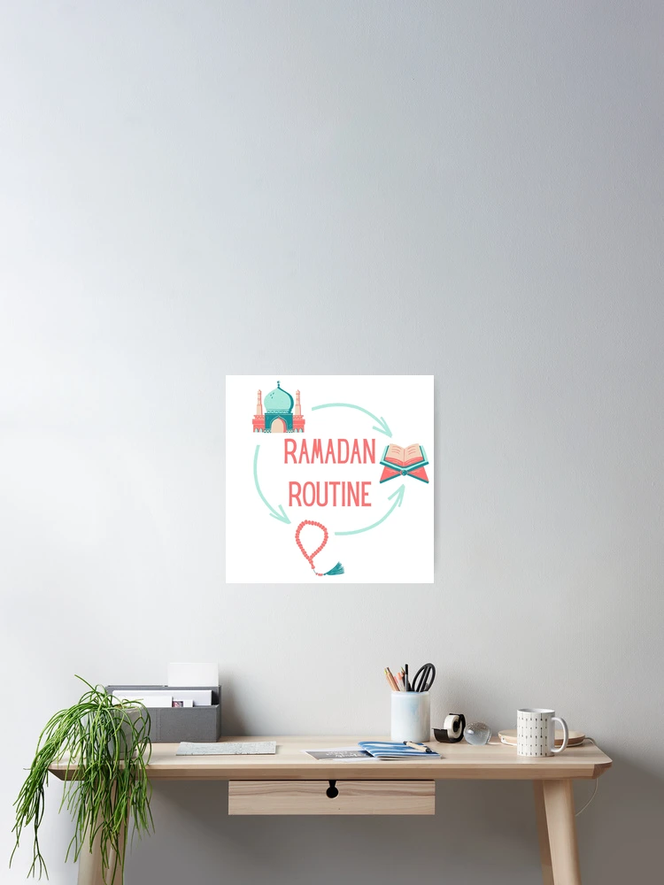 Thumbnail 2 of 3, Poster, Ramadan Routine  designed and sold by Bila Creates.