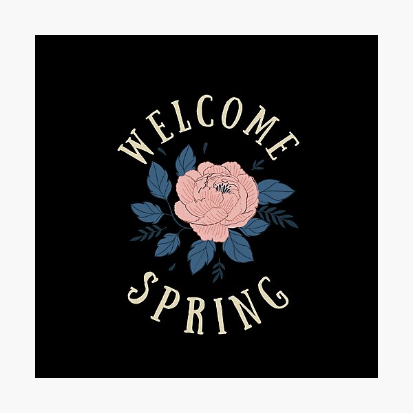 Item preview, Hello Springtime Pink Flower March April May Earth Green Nature Mental Health Shirt Encouragement Love Inspirational Positivity Cute Happy Spiritual Gift designed and sold by EpsilonEridani.