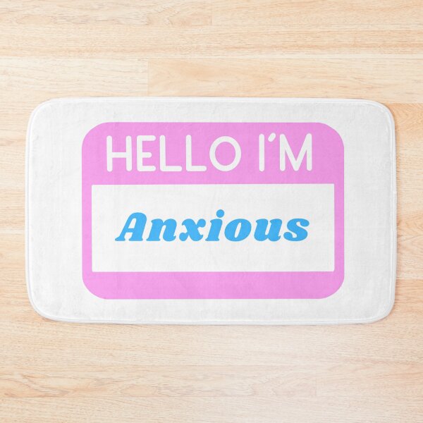 Item preview, Hello I’m anxious nametag - Pink - Anxiety designed and sold by rockicide.