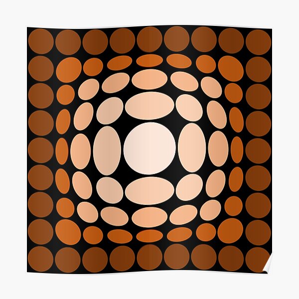 Vasarely Homage 210325A - Earth Circles XL Poster