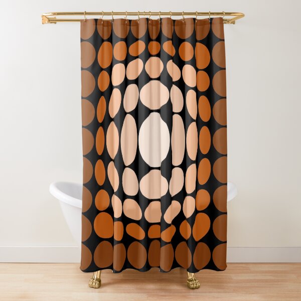 Vasarely Homage 210325A - Earth Circles XL Shower Curtain