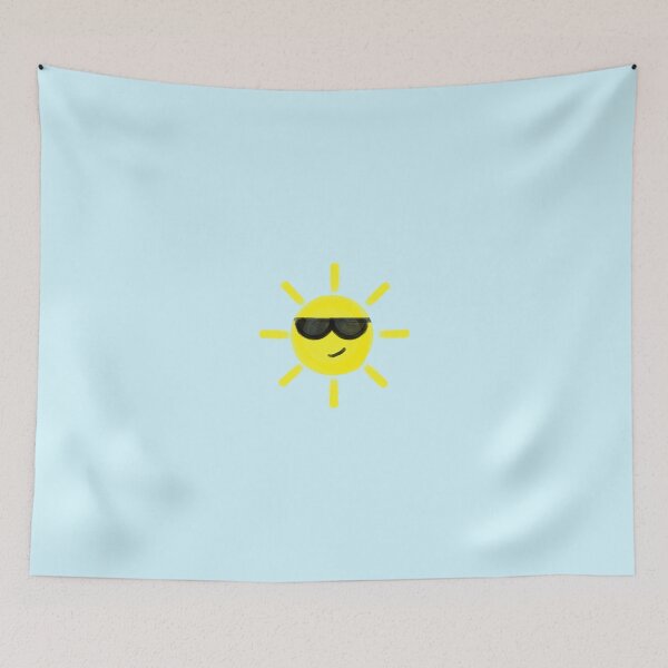 Item preview, Cool sun with shades and a blue background  designed and sold by Holly-Pops.