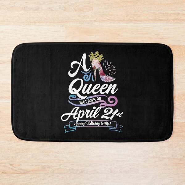 Item preview, A Queen Was Born On April 21st - April Birthday, Gift for Her, Gift for Mom, Daughter Gift, Best Friend Gift, Sister Gift, Personalized date designed and sold by ApparelEveryday.