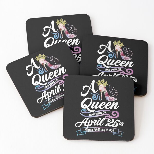 Item preview, A Queen Was Born On April 25th - April Birthday, Gift for Her, Gift for Mom, Daughter Gift, Best Friend Gift, Sister Gift, Personalized date designed and sold by ApparelEveryday.
