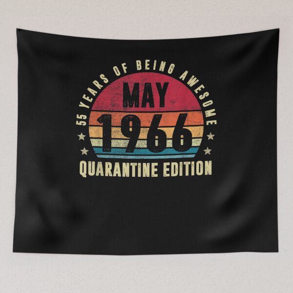 Item preview, 55 Years Old May 1966 Vintage 55th Quarantine Birthday  designed and sold by manidala.