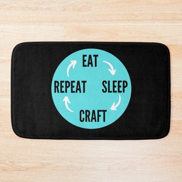 Item preview, Eat Sleep Craft Repeat in blue-eat sleep repeat funny designed and sold by NikitaAg.