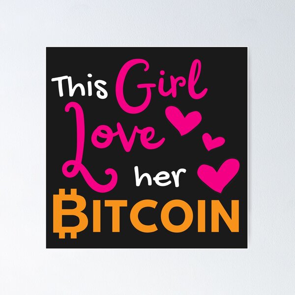 Item preview, This Girl Loves Her Bitcoin_White-Pink designed and sold by Respire2020.